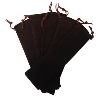 Burgundy Velour Drawstring Pen Pouch- 5 Pack Burgundy Velour Drawstring Pen Pouch- 5 Pack