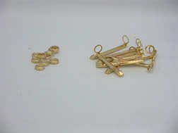 Beaded Center Rings and Gold Clips