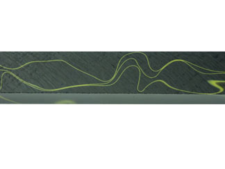 Acrylic Acetate Black With Yellow Lines Pen Blank
