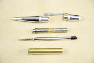 Fancy Fat Pen -Satin Chrome with Chrome accents