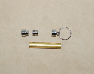 Toothpick Holder Key Ring- Chrome